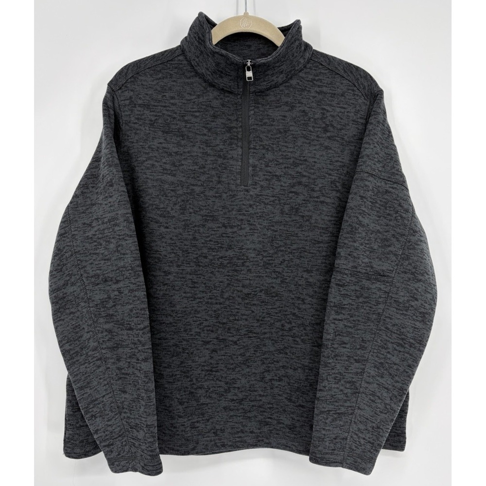 Lands End Pullover Half Zip Knit Fleece Sweater Plus Size 2X 20W - 20W